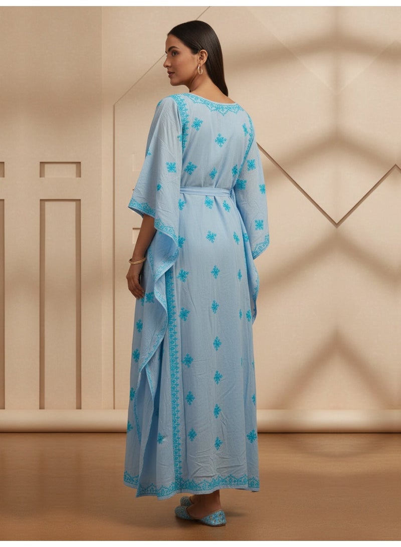 الايا كفتان مطرز يدويًا بشيكانكاري من المودال - Image 2